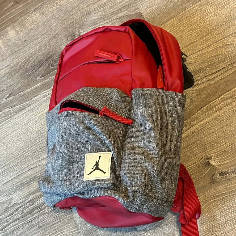Nike Air Jordan Pivot Kids Mini‎ Backpack Gym Red Gray 12